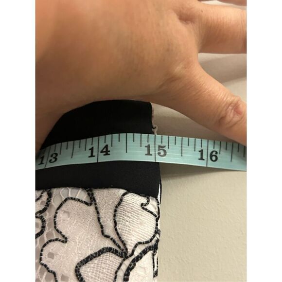 Zara Basic Lace Overlay Wide-Leg Cropped Pants Medium Floral - Picture 9 of 11